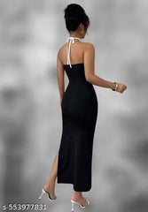 Lettuce Trim Ruched Trumpet Sleeve Halter Neck Maroon Cropped Tee