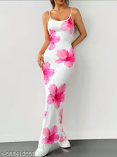 Pink Flower Maxi Dress