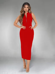 Sleeveless Black Dress For Woman