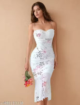 White imported net dress