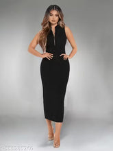 Sleeveless Black Dress For Woman