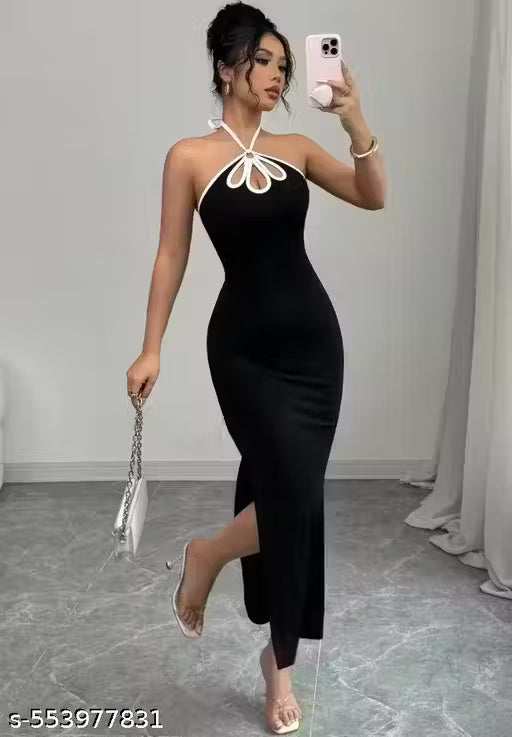 Lettuce Trim Ruched Trumpet Sleeve Halter Neck Maroon Cropped Tee