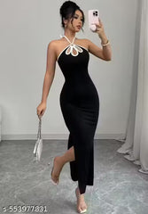 Lettuce Trim Ruched Trumpet Sleeve Halter Neck Maroon Cropped Tee