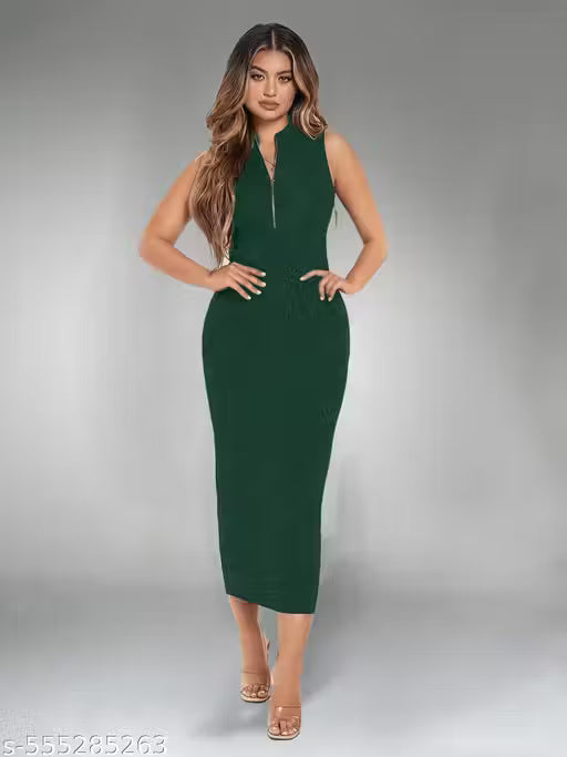 Sleeveless Black Dress For Woman