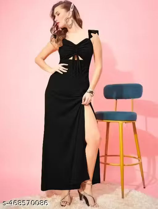 Black Color Western Bodycon Dress / Western Cut-Out Bodycon Dress / Western Dress