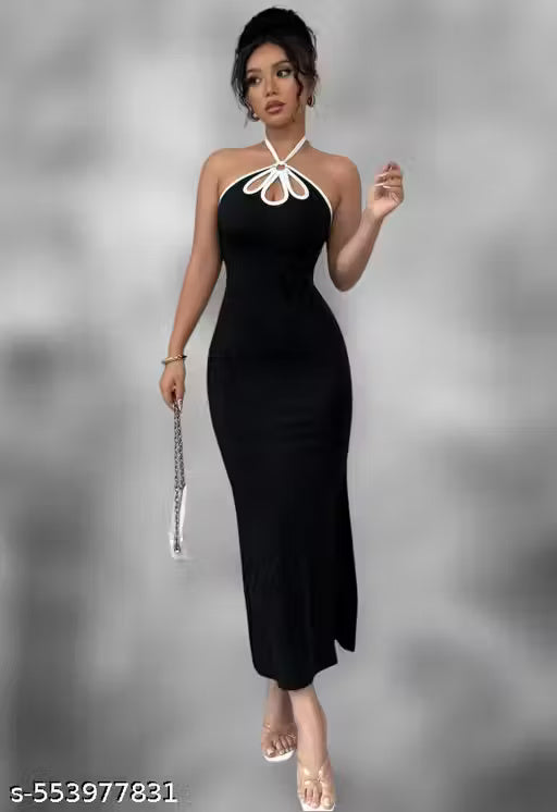 Lettuce Trim Ruched Trumpet Sleeve Halter Neck Maroon Cropped Tee