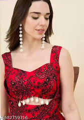 CNQFS FASHION'S STYLISH PRINTED CREPE FABRIC DRESS FOR WOMEN